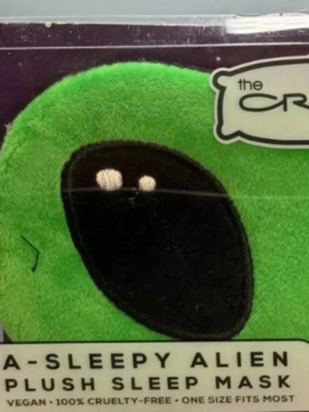 The Crème Shop A-Sleepy Alien Plush Sleep Mask One Size Green/Black